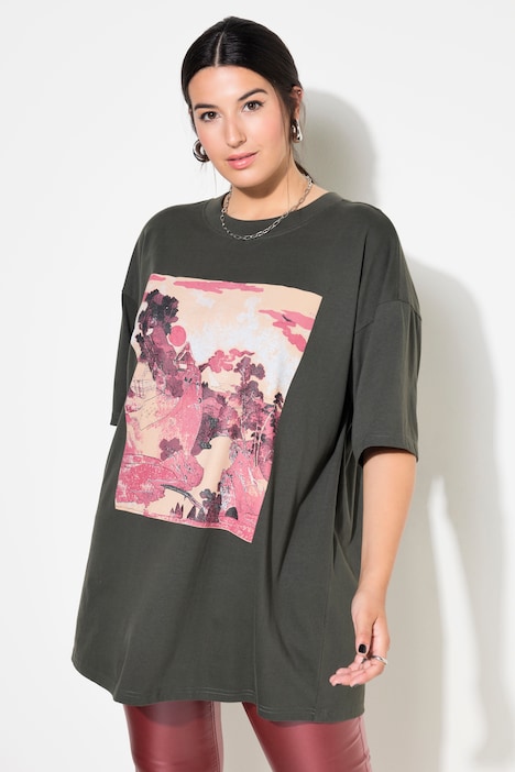 T-Shirt, oversized, Asia-Motiv