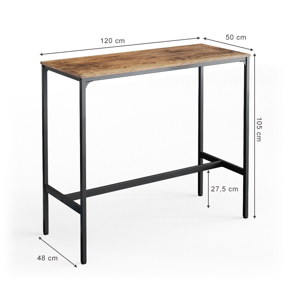 Vicco Bartisch Bistrotisch Stehtisch Fyrk 120x50cm Esstisch Bartresen Bartheke