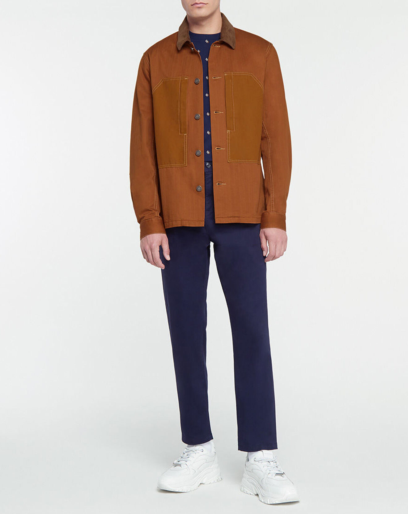 Scotch & Soda Blouson Trucker Empiecement camel