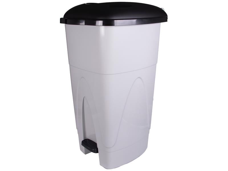 Edi Clean Treteimer Kick 110 l, Grau/Schwarz Abfalleimer Kick auf Rollen
