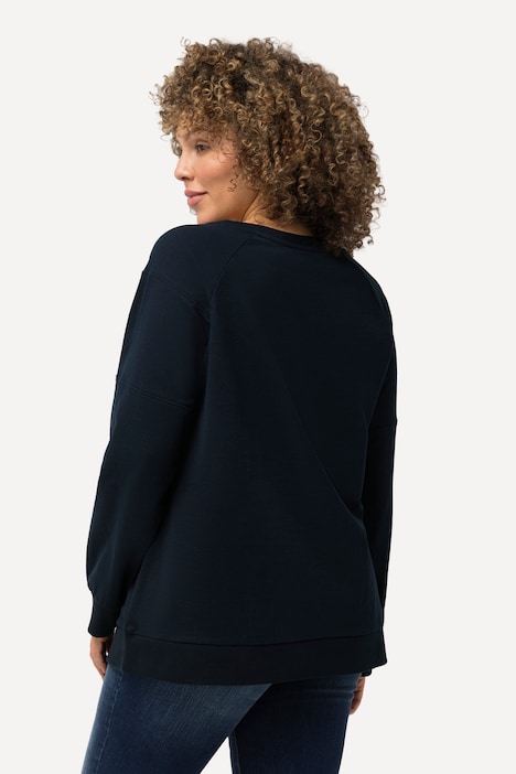 Sweatshirt, Stickerei, Classic, Rundhals, Langarm