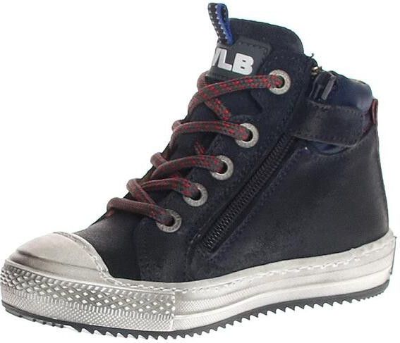 Develab - 633 - Enkellaarsjes - Blauw - Suède