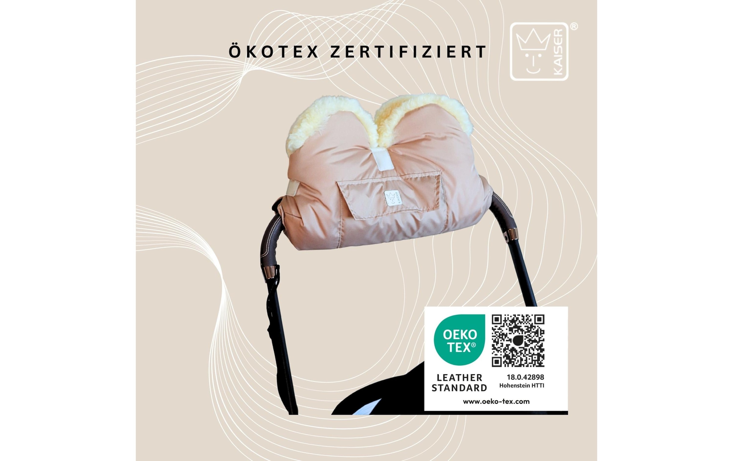 Kaiser Kinderwagen-Handwärmer »Lammfell Big Sand«