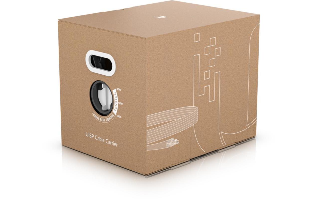 Verlegekabel UISP-CABLE-CARRIER Cat 5e, FTP, 305 m, Schwarz<br>Ubiquiti Carrier Kabel 305m Box