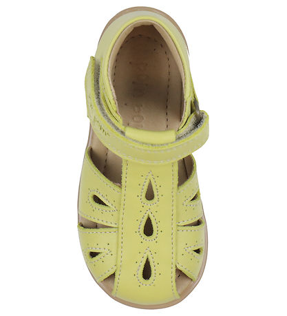 Pom Pom Sandalen - Starter-Drops Klettband - Light Lemon