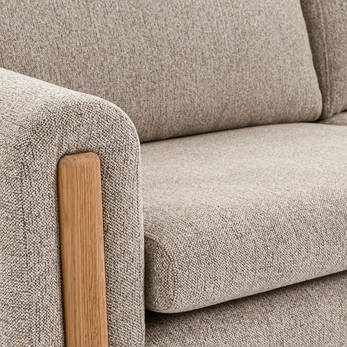 LA REDOUTE INTERIORS<br>Sofá texturizado de 3 lugares, Vino