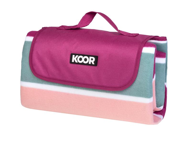 KOOR Picknickdecke Lido-Magenta 135 x 160 cm Modische Picknick-Decke in sommerlichen Trendfarben