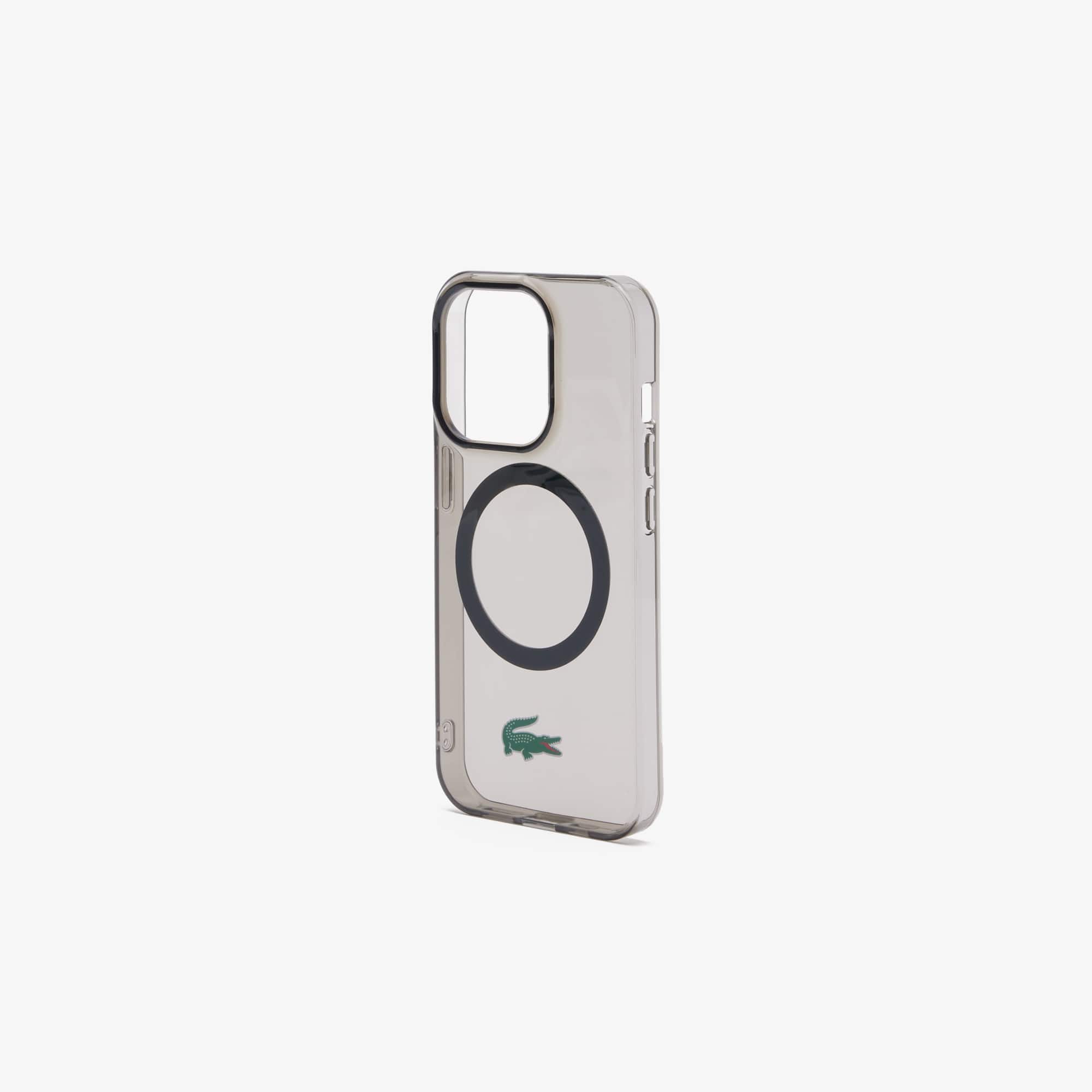 Coque iPhone 15 Pro avec crocodile signature Coques iPhone - Noir - Lacoste - Unisex