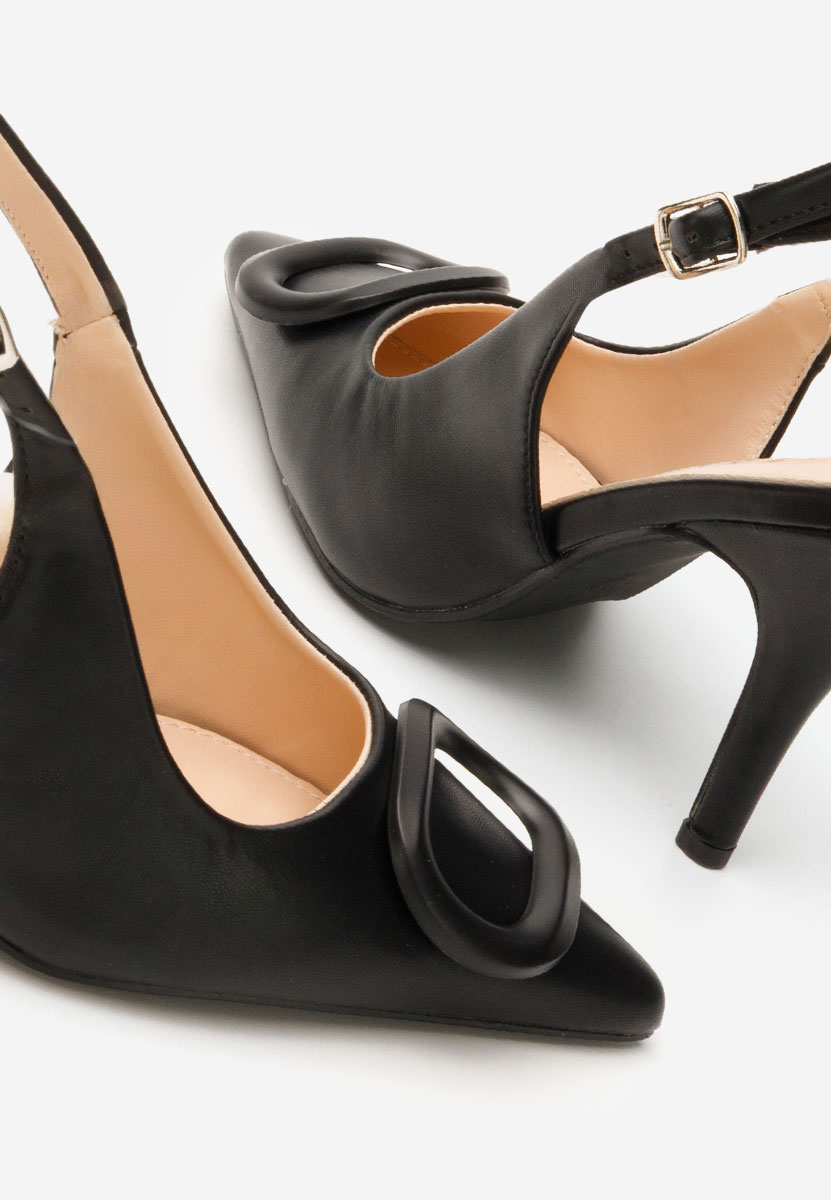 Chaussures à talon fin noirs Kacey