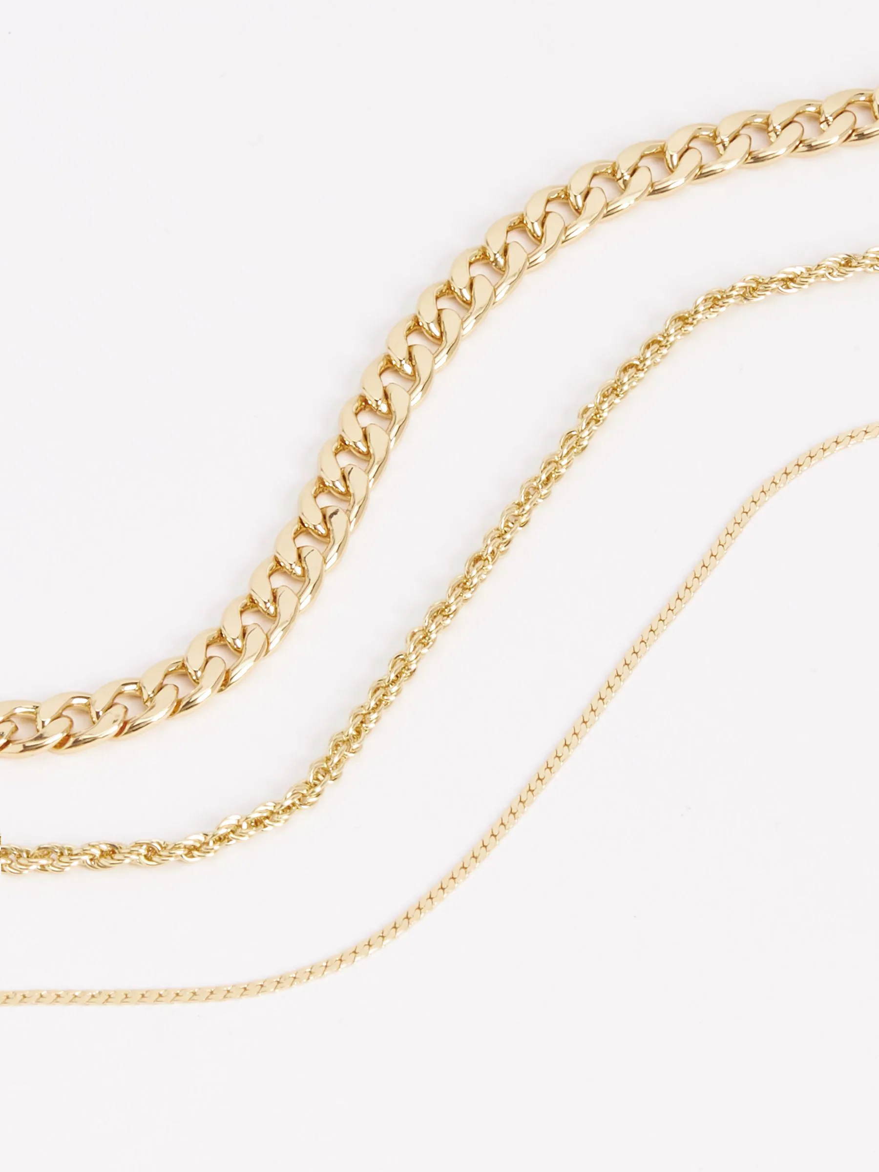 Goudkleurig - Schakelketting met drie lagen