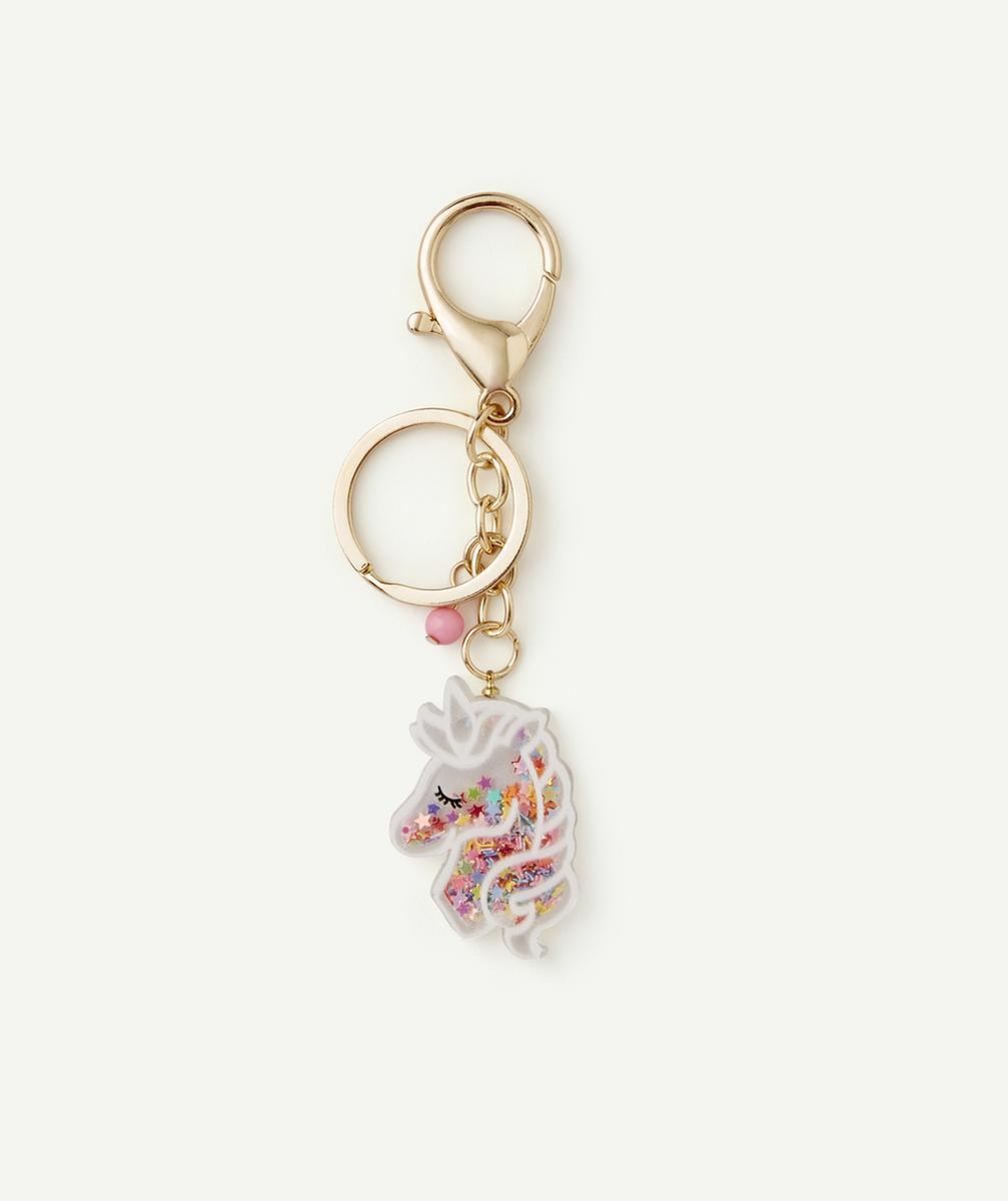 PORTE-CLÉS FILLE AVEC LICORNE ÉTOILÉE