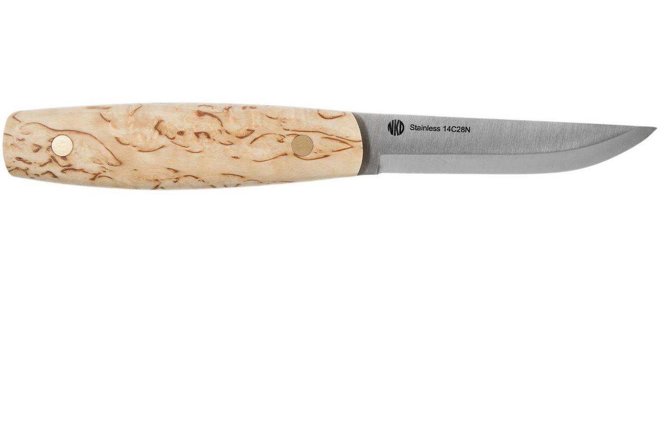 Nordic Knife Design Korpi 90 Curly-birch, 2040 vaststaand mes