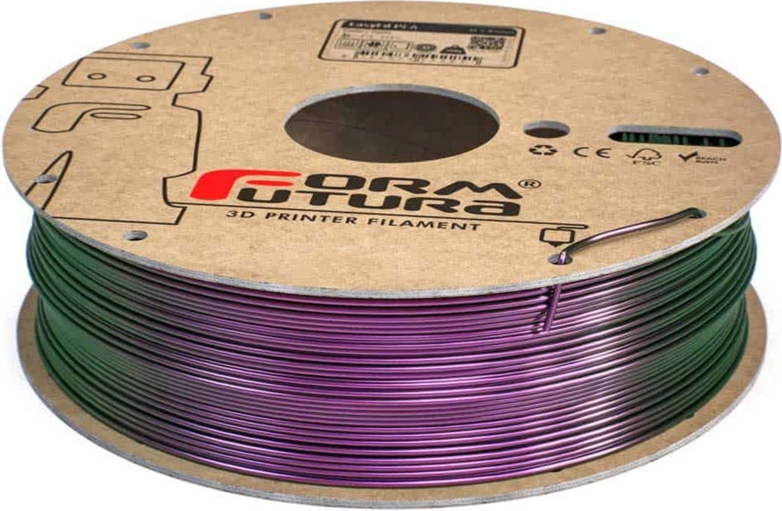 FormFutura  High Gloss PLA ColorMorph Green & Magenta, 1,75 mm / 750 g    PLA-Filament mit Farbverschiebungsästhetik