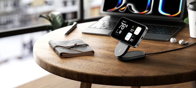 Belkin BoostCharge Qi2 magnetisk foldbar opladningsstander (sort)
