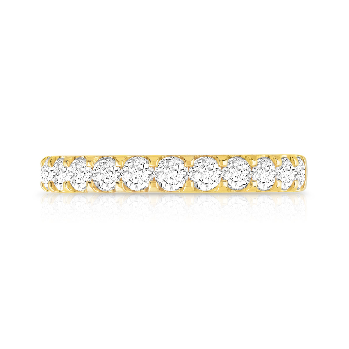 Alliance demi-tour or 750 jaune diamant H/P1