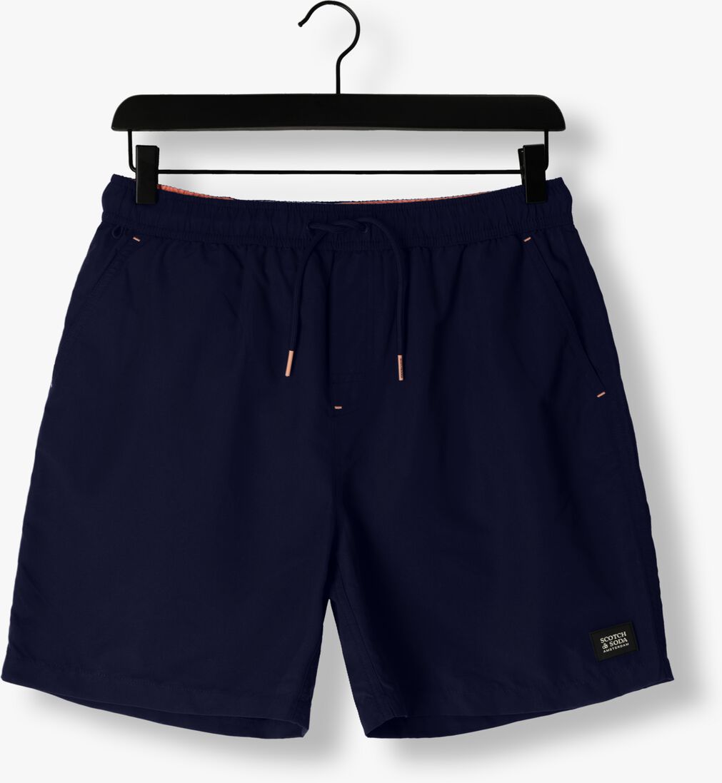 SCOTCH & SODA donkerblauwe scotch & soda  mid length swim short solid