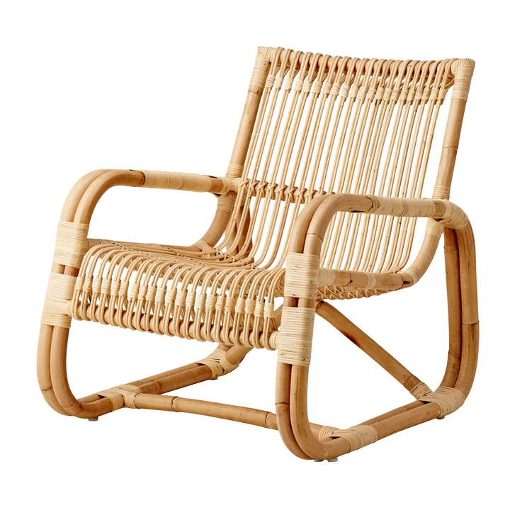 Cane-line - Curve Loungesessel Indoor, natur