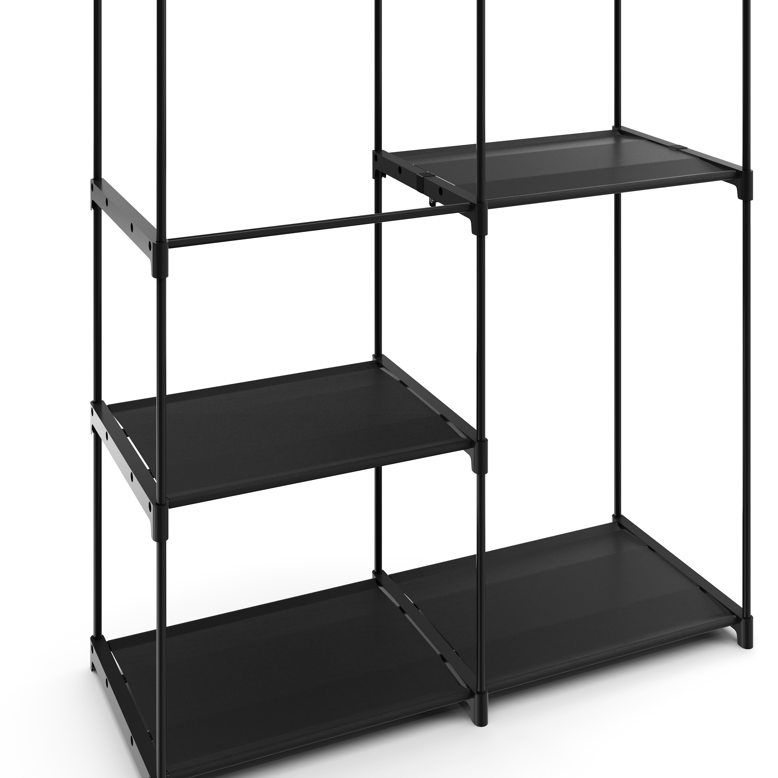 Garderobe Kleiderständer 143 x 186 cm schwarz
