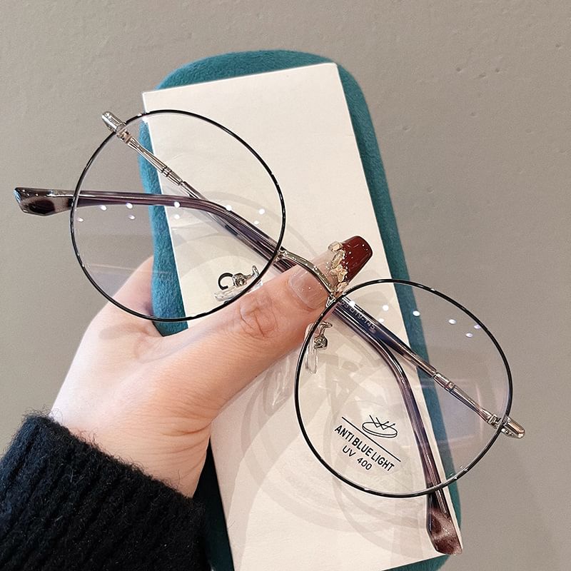 Aisyi - Ronde metalen bril met blauwlichtfilter