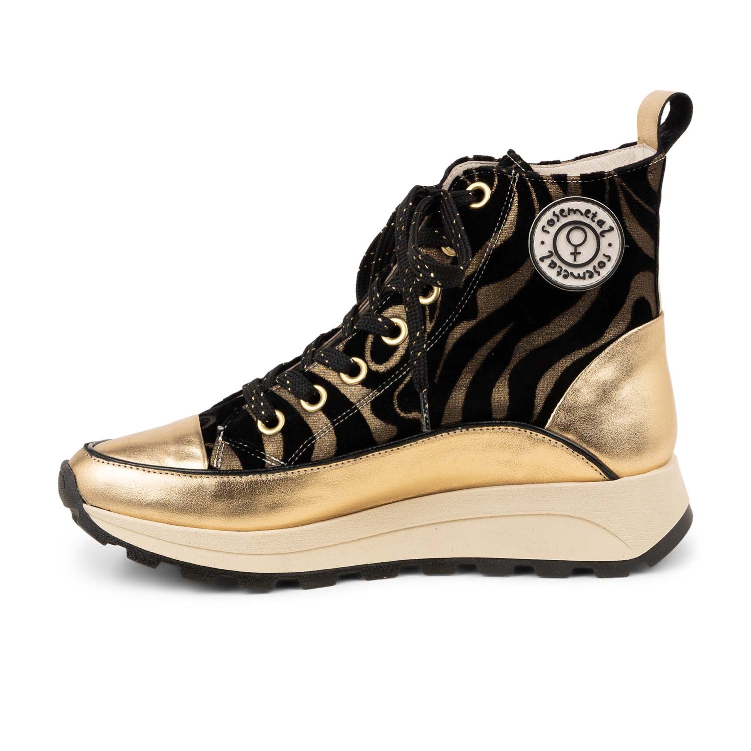 Baskets femme ROSE METAL FRESSE