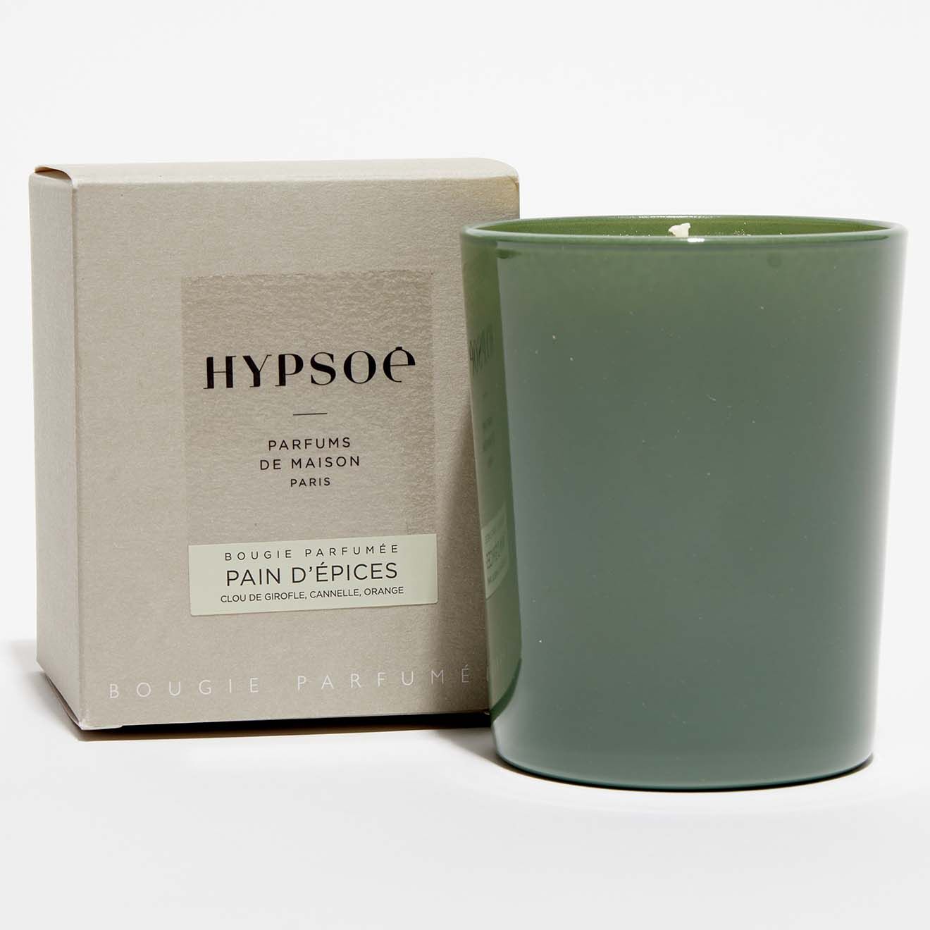 Hypsoé Bougie parfumée verre coloré laqué Pain d'Epices - 1 mèche 50h