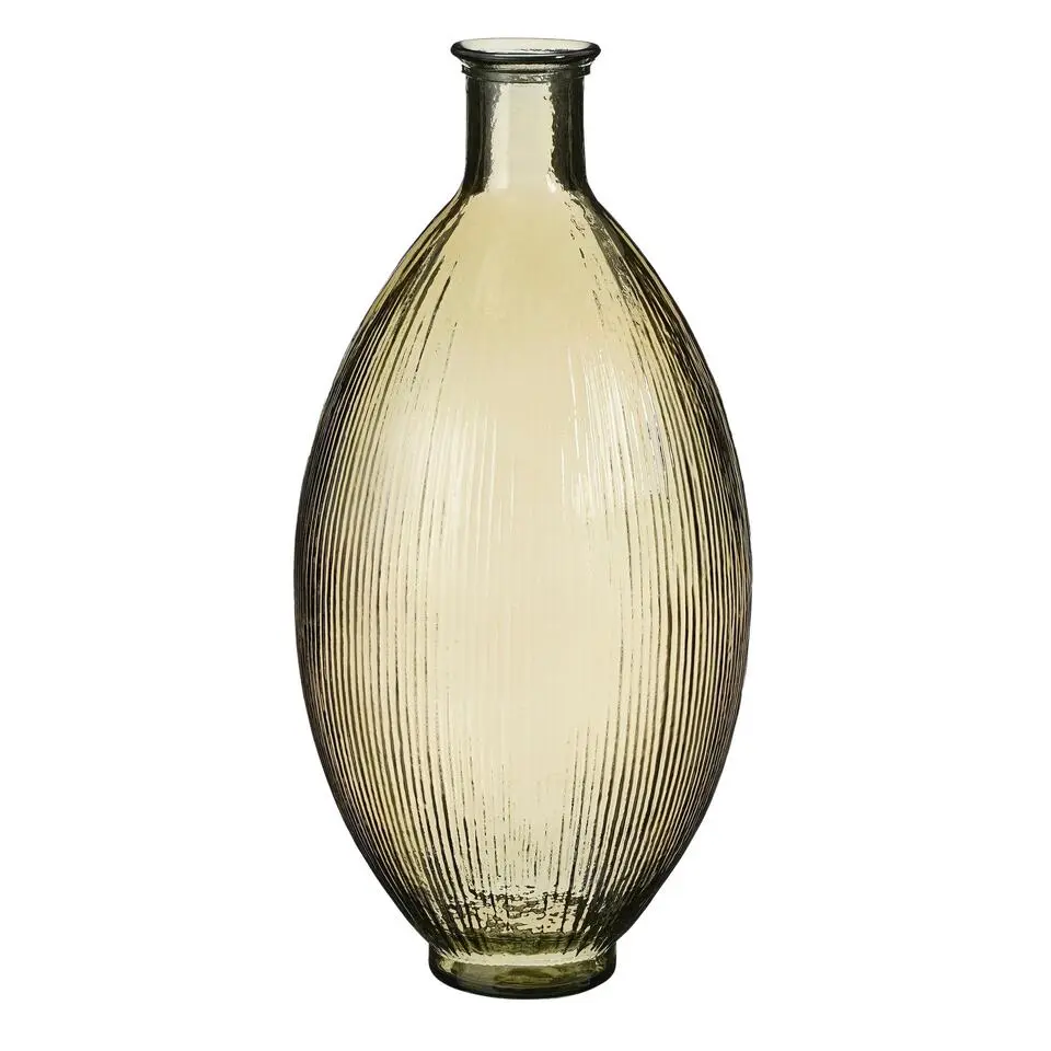 Mica Decorations Firenza Fles Vaas - H59 x Ø29 cm - Lichtbruin