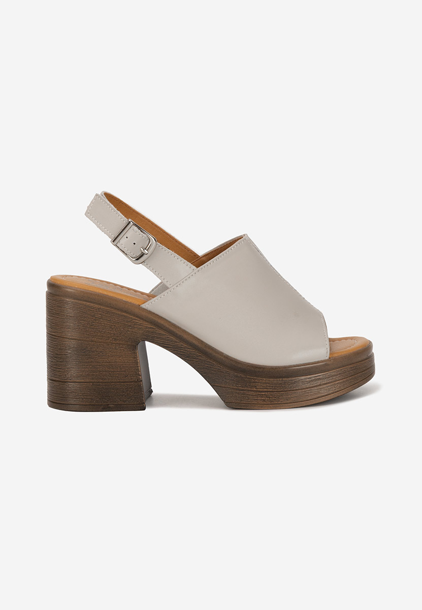Sandales en cuir femme grise Gildea