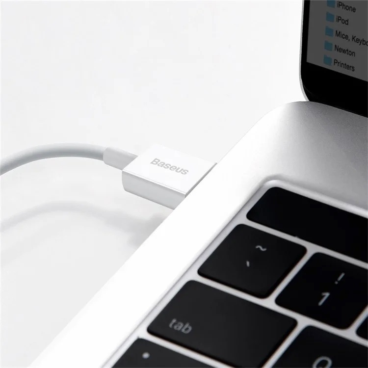 (2m) 2.4A Superior Series USB A auf Lightning Ladekabel Datenkabel Fast Charge - Weiss