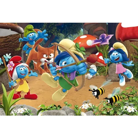 Schmidt Spiele Puzzle -Azrael in Schlumpfhausen, 60 Teile, mit Add-on (2 Figuren)