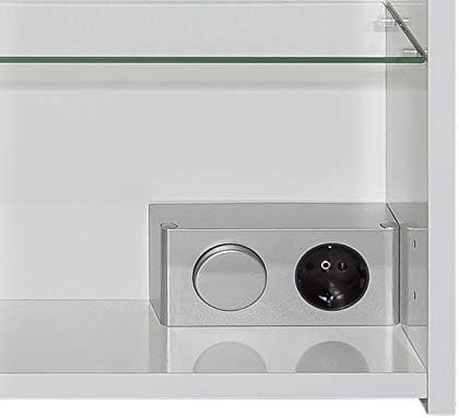 Schildmeyer Spiegelschrank 132253, Melaminharzbeschichtete Spanplatte, weiß, 120 x 16 x 71 cm