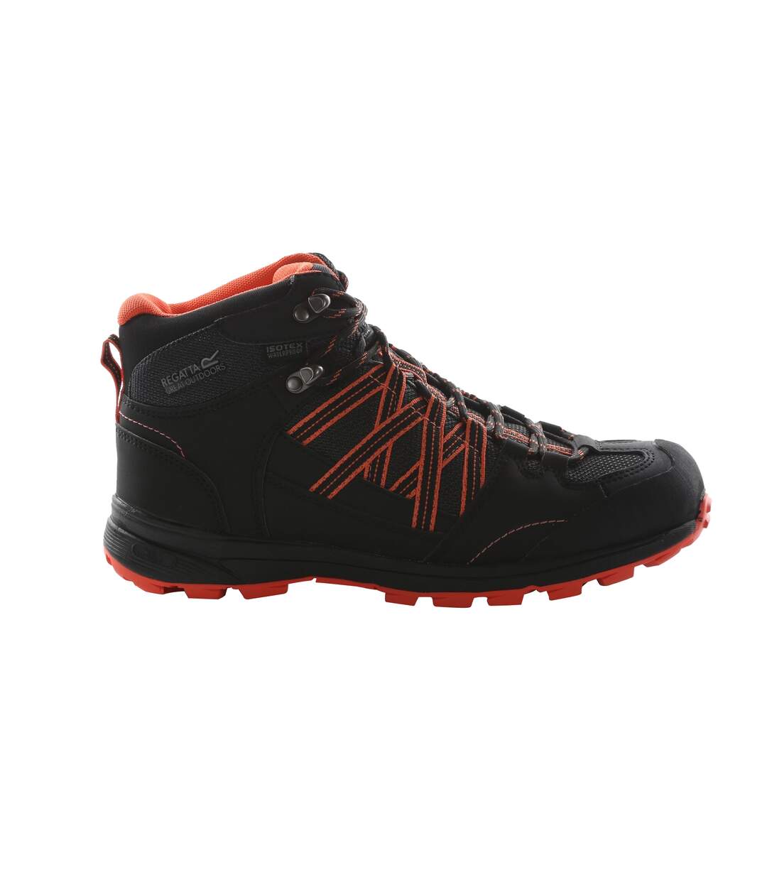 Regatta - Chaussures montantes de randonnée SAMARIS - Femme (Noir / Pêche) - UTRG3701