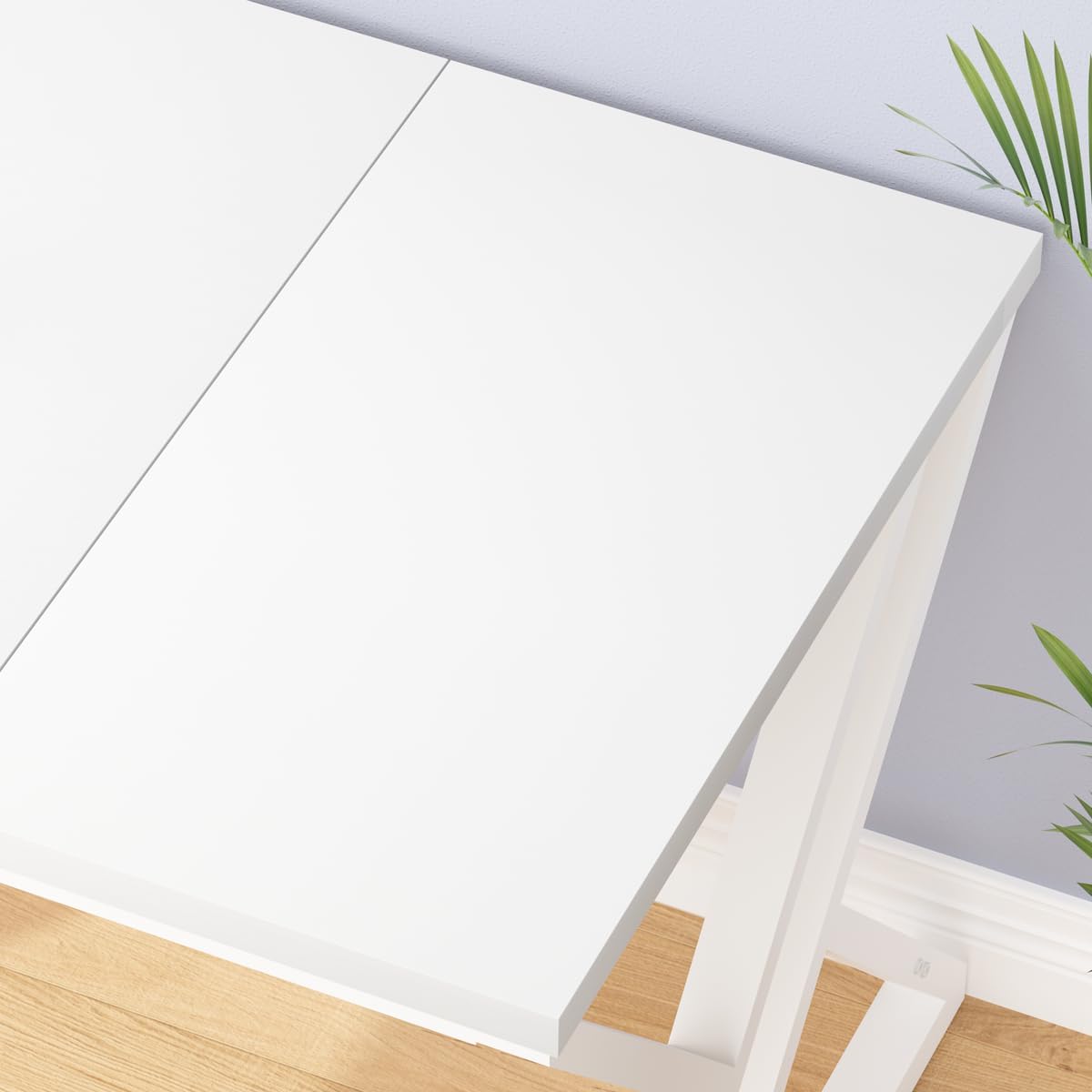 LVB Weiß Schreibtisch Großer Computertisch Langer Schreibtische Bürotisch für Home Office Schreibtisch Holz Metall für Arbeitszimmer Konferenztisch Gaming PC Tisch Weiß 180 x 80 x 75cm