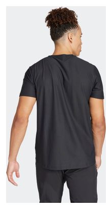 Maillot manches courtes adidas Own The Run Noir Homme