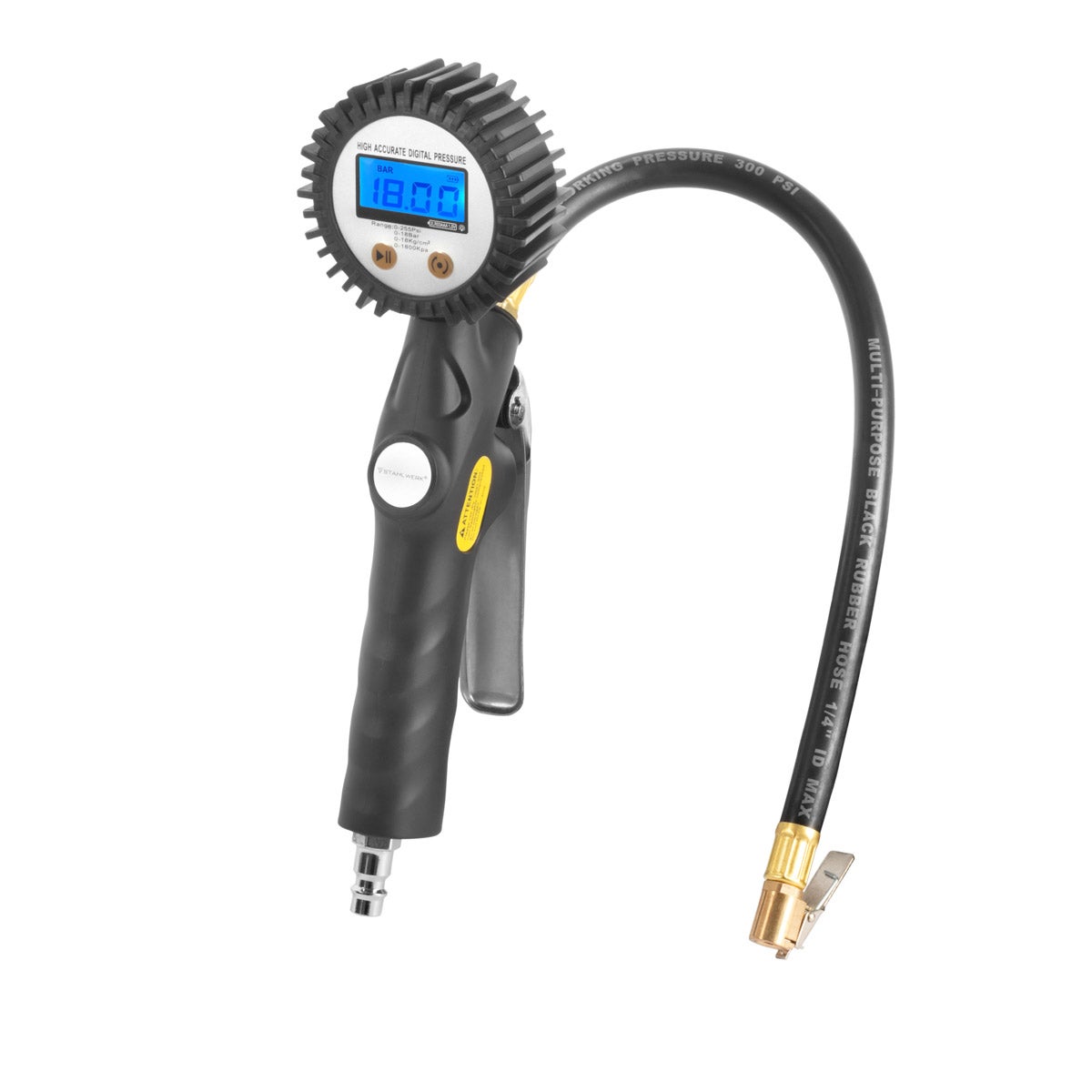 STAHLWERK digitale luchtbandenpomp DRD-18 ST manometer 0-18 bar