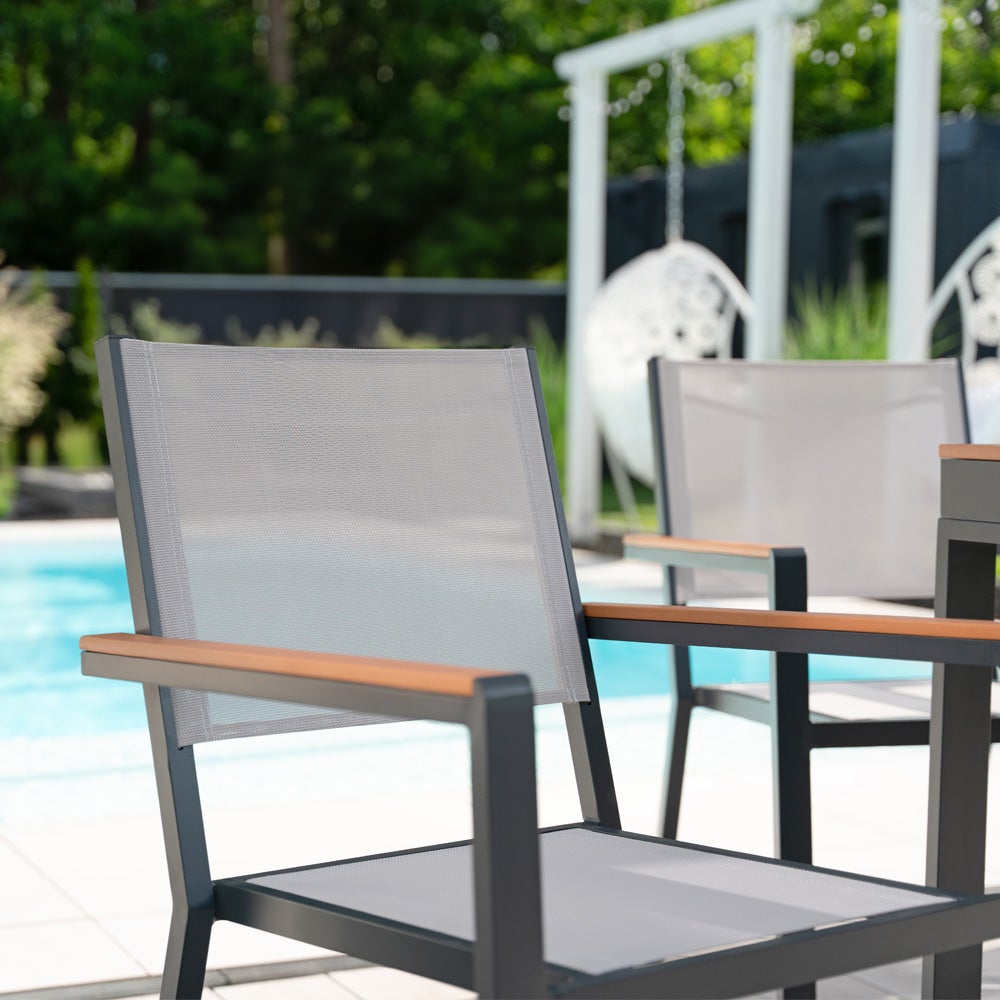 Home Deluxe Stapelbare Tuinstoel SEDIA - 1 Stuk | Stapelbare stoel, Balkonstoel, Terrasstoel