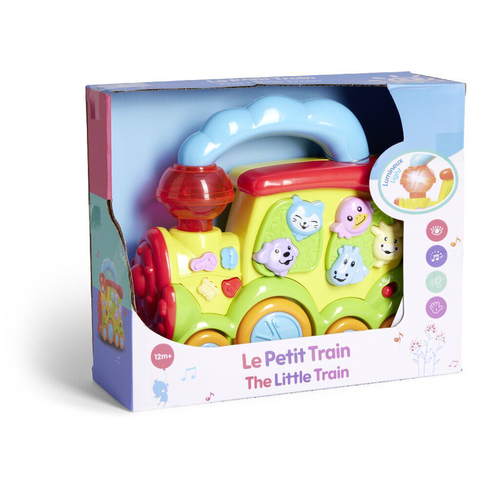 Train animaux lumineux et sonore 27,8x23xH10cm