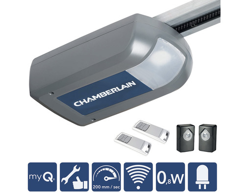 Chamberlain ML1040EV garagedeuropener voor 13,5 m² deuroppervlak inclusief 4-kanaals afstandsbediening en infraroodfotocel
