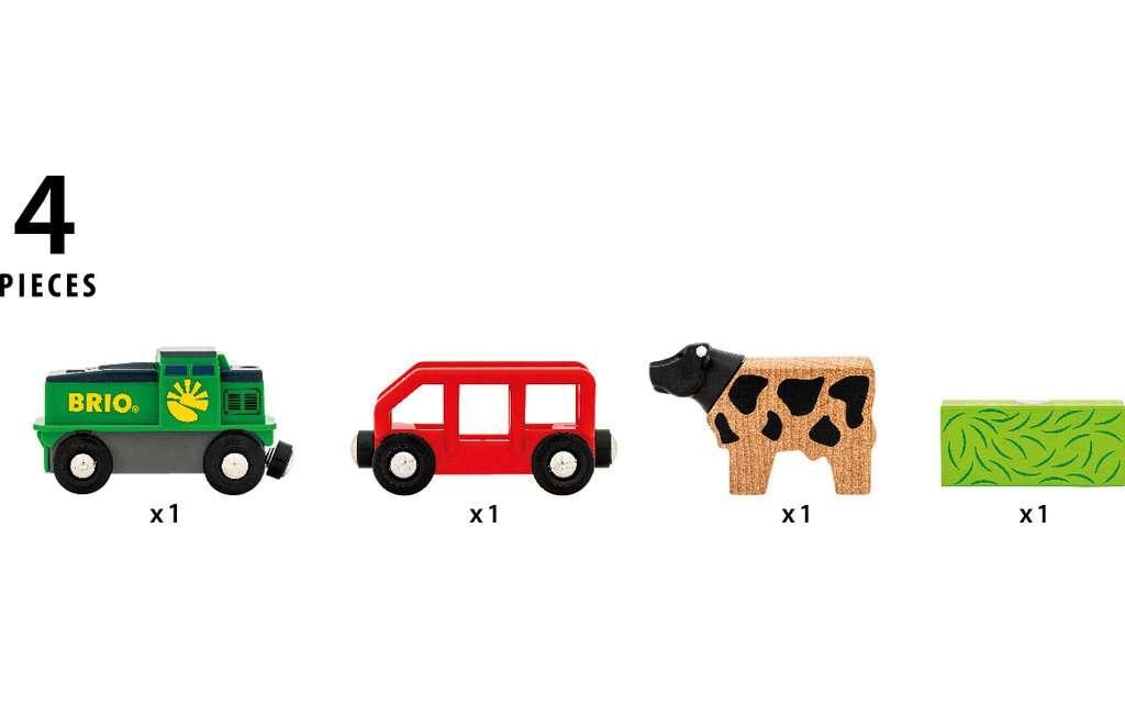 BRIO World Farm Battery TrainBatteriebetriebene Bauernhof-Lok