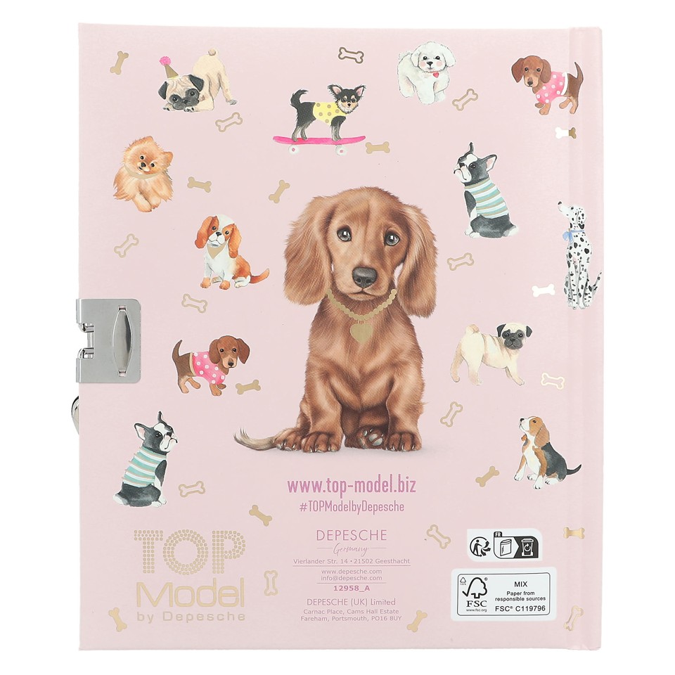 TOPModel Dagbog KITTY and DOGGY, hund ( 0412958 )