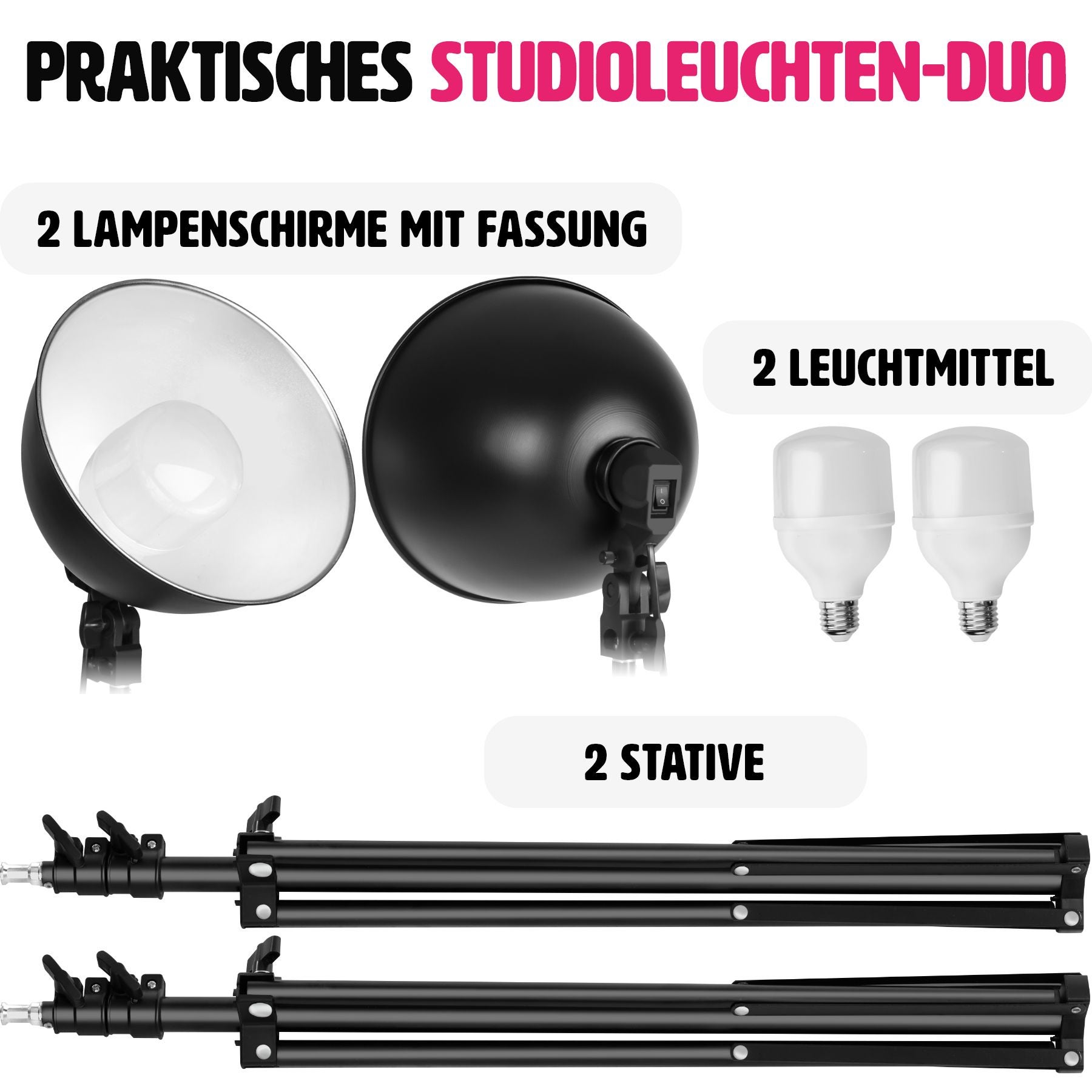 2er-Set Studioleuchte