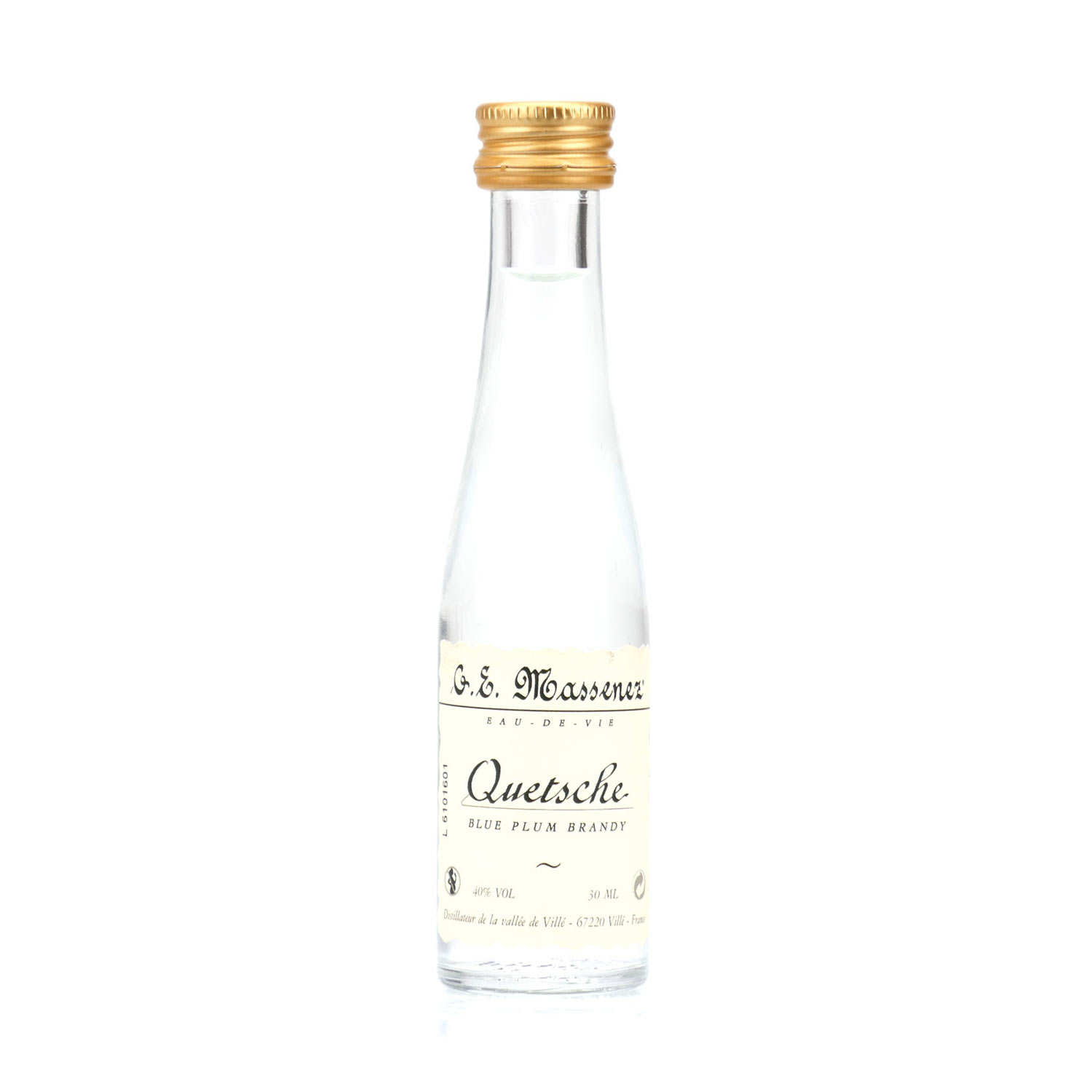Mignonnette d'eau de vie quetsche 40%
