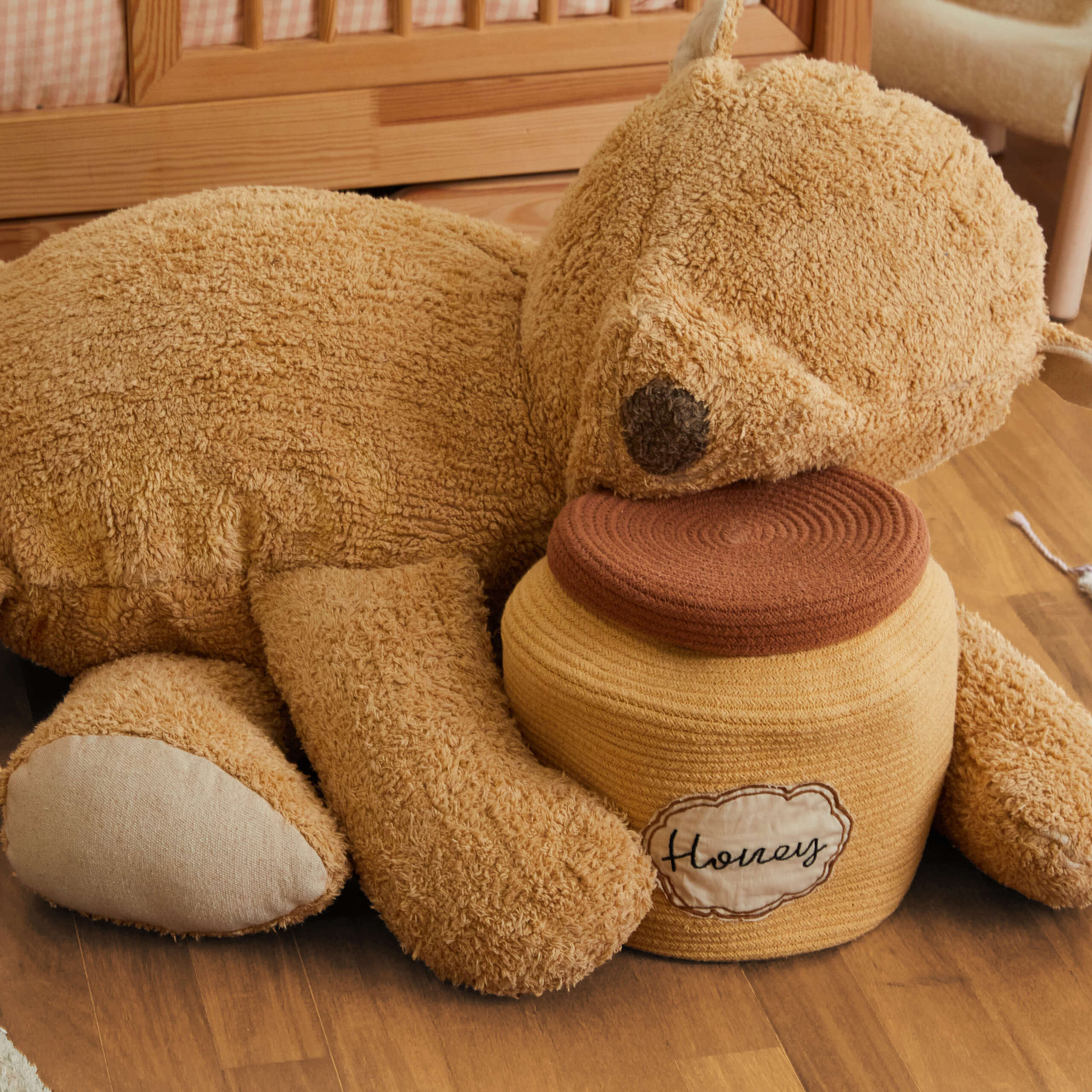 OURS ENDORMI - Pouf | Marron