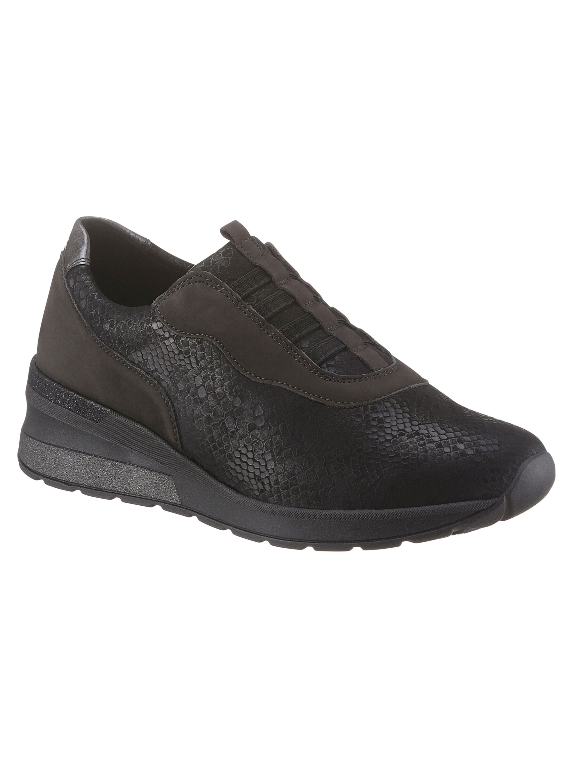 Waldläufer Slipper in schwarz-anthrazit