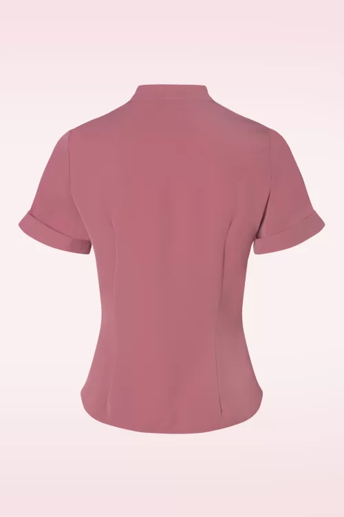 Vixen Short sleeve blouse in oudroze