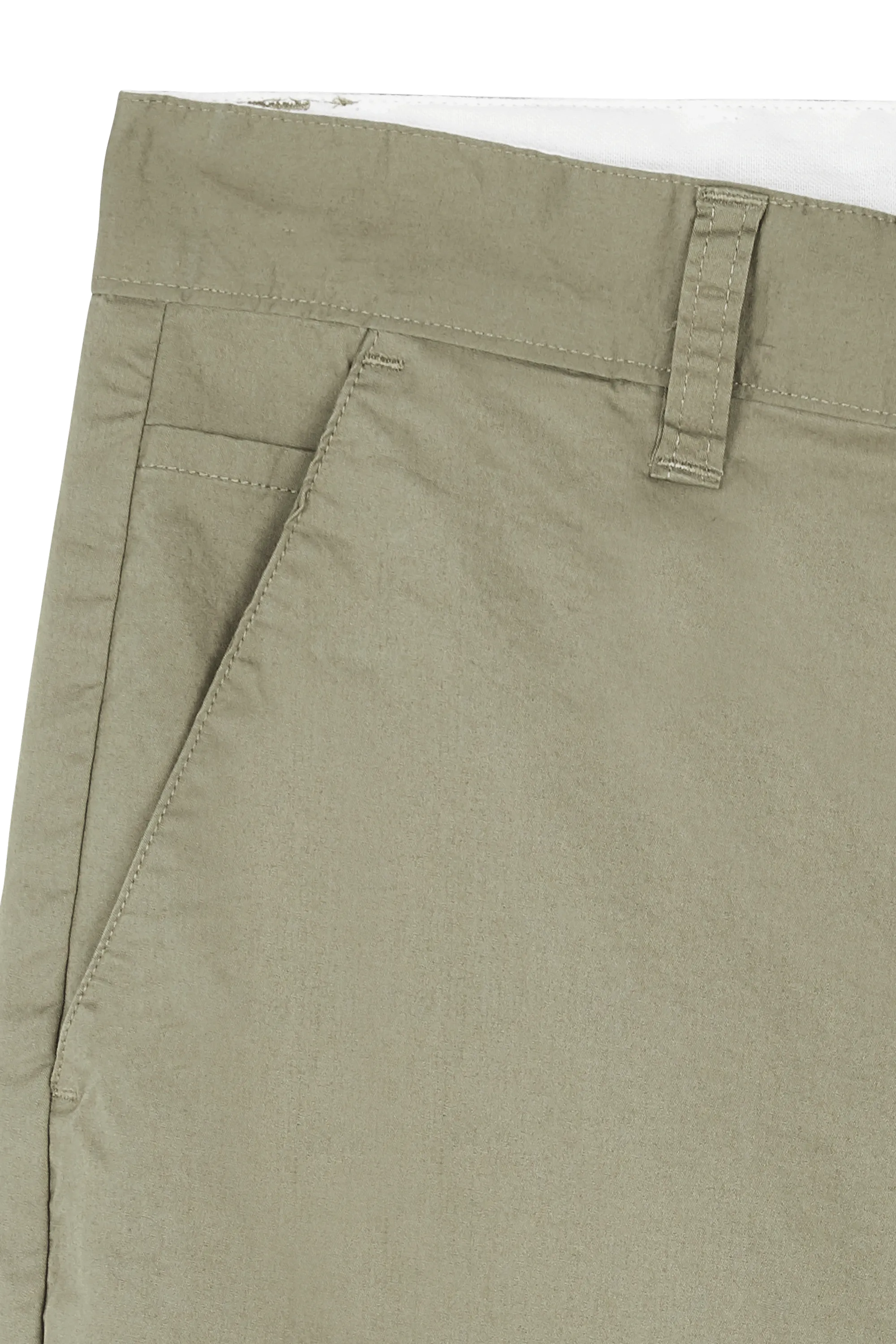 FARAH Pantalon droit en coton biologique HAWTIN STR PAPER Kaki