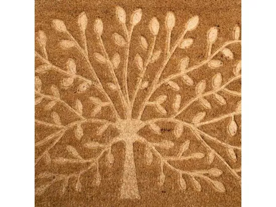 Tapis d'entrée en fibre pressée marron 50x120