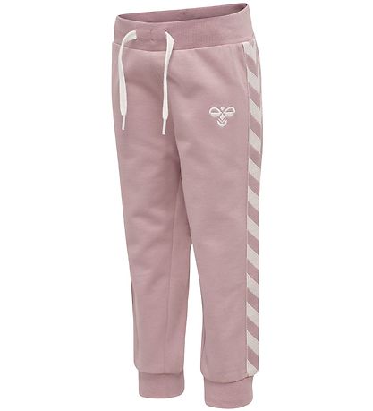 Hummel Sweatset - HMLBille - Pink m. Weiß