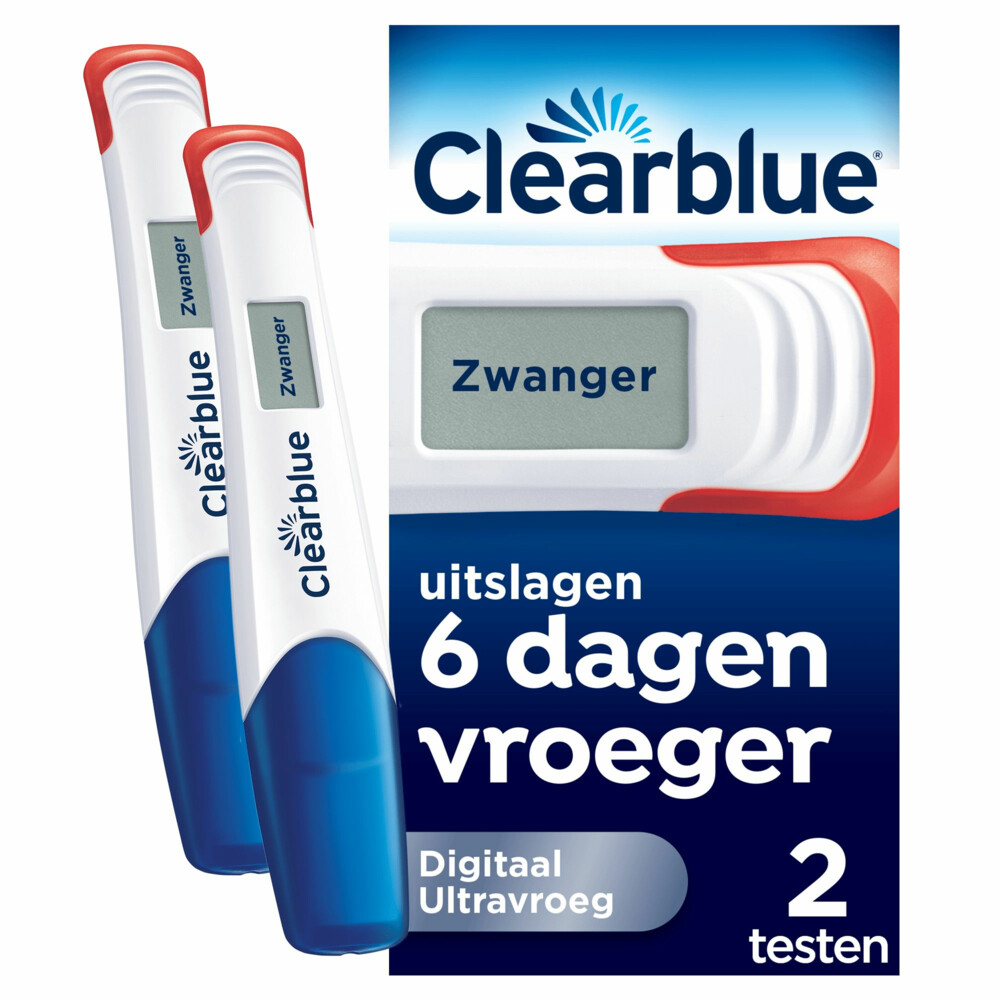 Clearblue Zwangerschapstest Ultravroeg Digitaal2 stuks