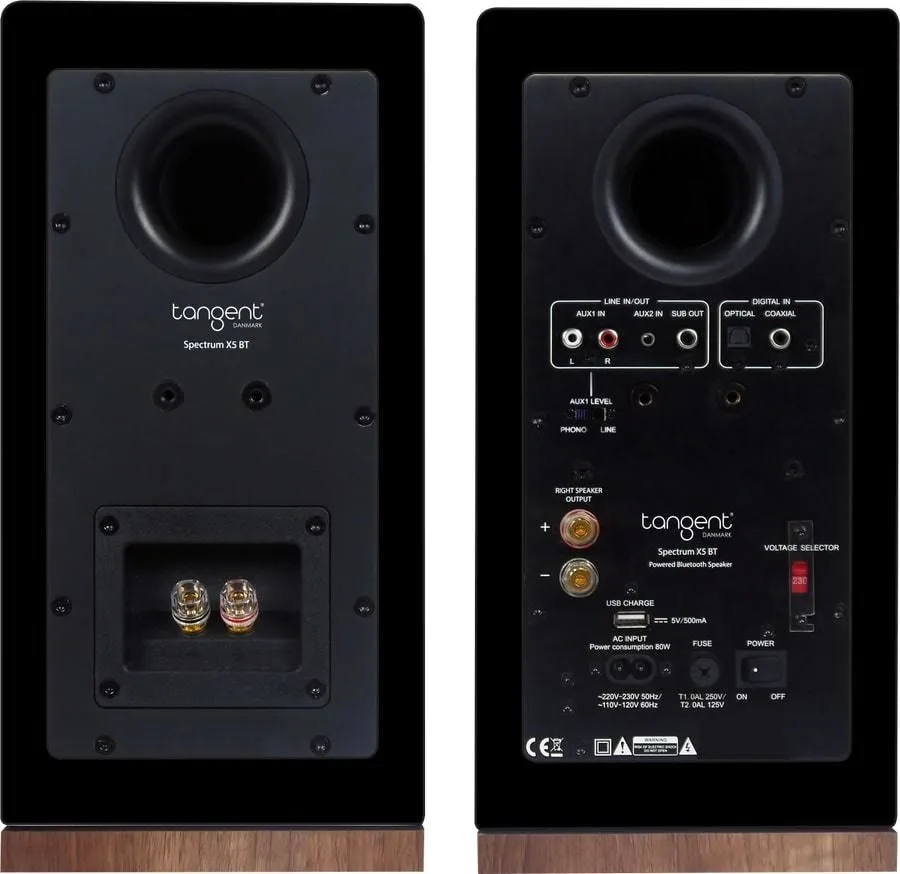 Tangent Spectrum X5 BT Phono Noir Enceintes sans fil hi-fi