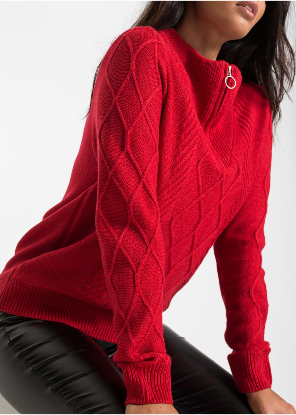 Pull camionneur à motif torsadé